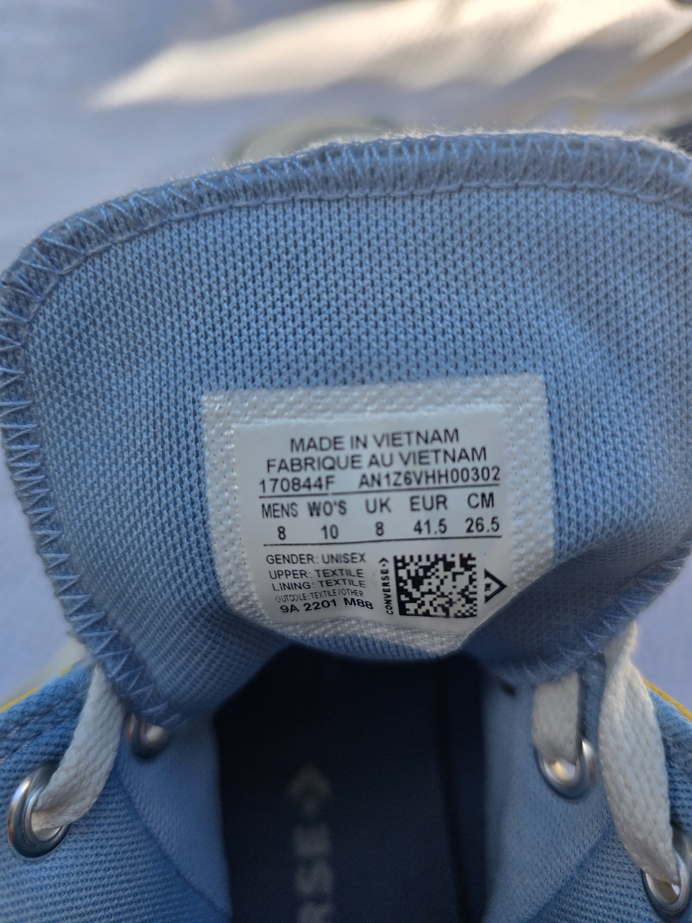 Converse High Top Sneakers with The Great Outdoors Seasalt Blue. - Picture 7 of 9